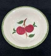 (2) Blue Ridge Pottery HandPainted Crab Apple Oval Platter & Bowl
