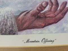 Framed "Mountain Offering" By T.L. Thompson Print