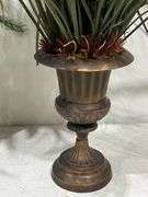 (4) Faux Potted Plants w/ Turkey Feathers