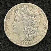Scarce 1891-CC Morgan Dollar, VF
