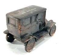 Vintage Brass Citizens Bank Maryville, MO Old Car Coin Bank