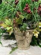 (4) Faux Potted Plants