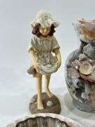 Collection of Seashells in Vases & Seashell Decorations