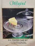 Wexford Anchor Hocking Footed Glass Cake Display Set
