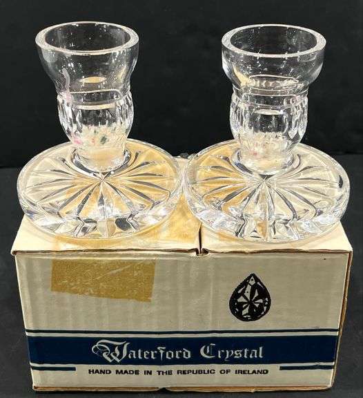 Waterford Crystal Set of 2 Candle Sticks 3.5"