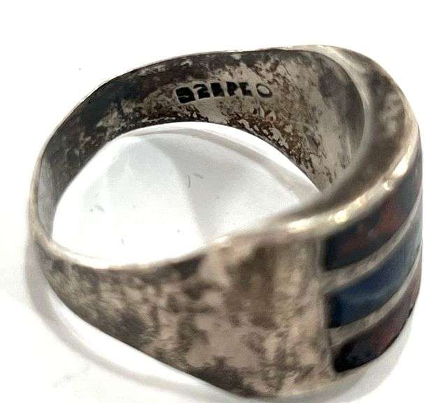Mexican Sterling Silver Sodalite Ring Sz 10.5