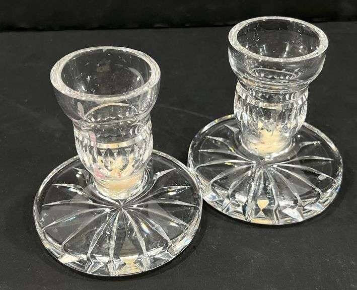 Waterford Crystal Set of 2 Candle Sticks 3.5"