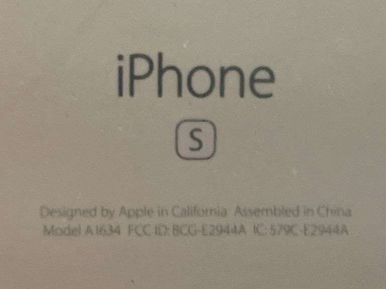 Apple iPhone S Model 1634 Rose Gold w Case (See Description)