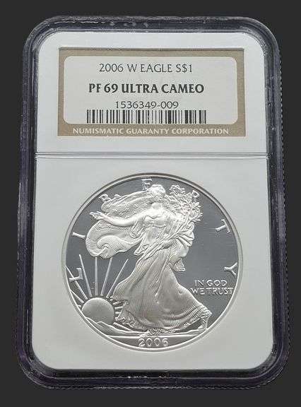 2006 W Proof American Silver Eagle, NGC PF 69 ULTRA CAMEO