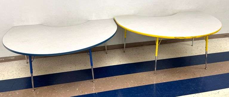 (2) Heavy Duty School Activity Table Desks