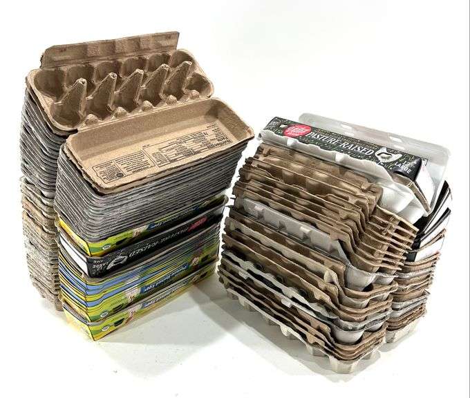 Cartons Assorted Large Assortment of Egg Cartons - Black And Gold Auctions