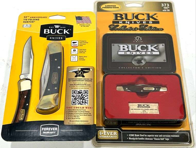 (2) New BUCK Collector’s Edition Knife Sets - Black And Gold Auctions