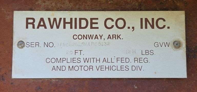 20ft Rawhide Stock Trailer