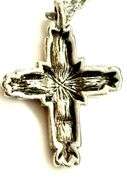 Enamel Inlay Cross Necklace