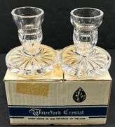 Waterford Crystal Set of 2 Candle Sticks 3.5"