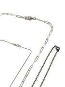 (3) Sterling Silver Chains & Angel Pendant