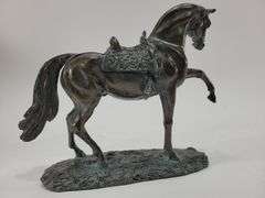 9.5" Horse w Saddle Statue