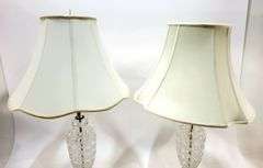 Pair of VTG Crystal 32" Table Lamps