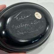 Vintage Santa Clara Pueblo Carved Avanyu Bowl Signed