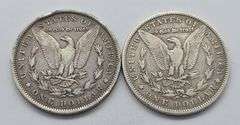 1880 & 1881 Morgan Dollars, Circulated