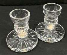 Waterford Crystal Set of 2 Candle Sticks 3.5"