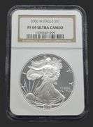 2006 W Proof American Silver Eagle, NGC PF 69 ULTRA CAMEO
