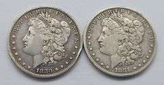 1880 & 1881 Morgan Dollars, Circulated