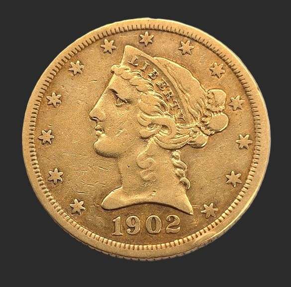 1902-S Gold $5 Liberty Head Half Eagle, Fine