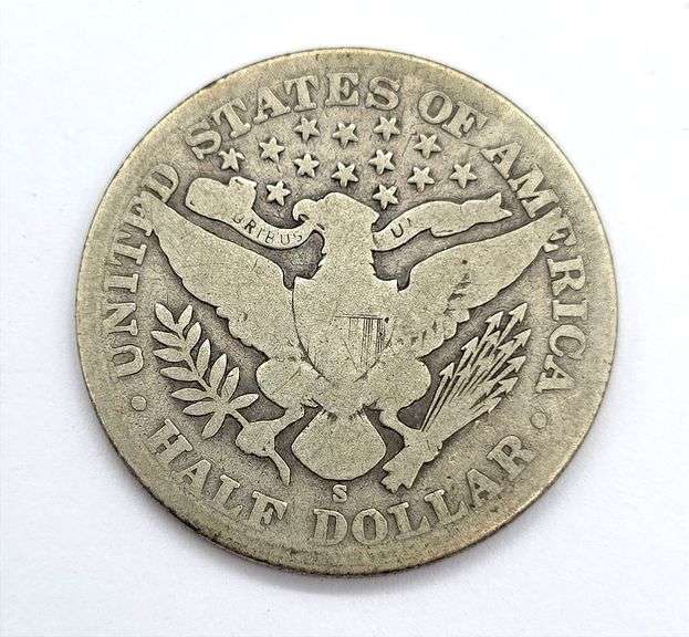 SCARCE! 1904-S Barber Half Dollar, Good