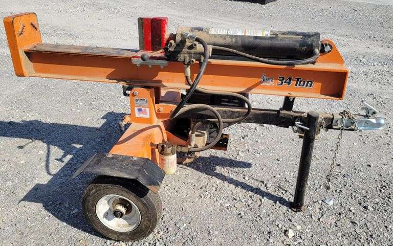 Brave 34-Ton Verticle/Horizontal Log Splinter - Black And Gold Auctions