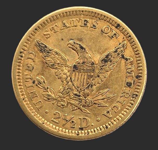1859 Gold $2 1/2 Liberty Head Quarter Eagle XF/AU Details