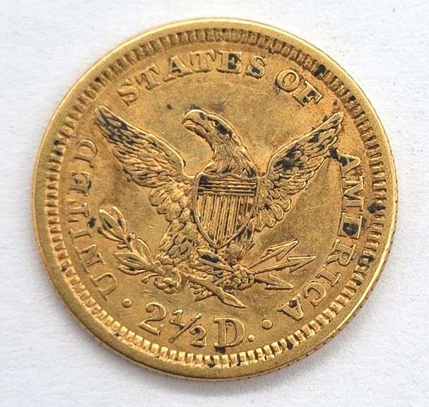 1859 Gold $2 1/2 Liberty Head Quarter Eagle XF/AU Details