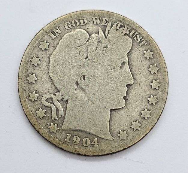 SCARCE! 1904-S Barber Half Dollar, Good