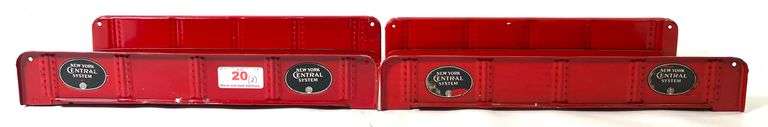 (2) Marx Red Metal New York Central System O Scale Girder Bridges
