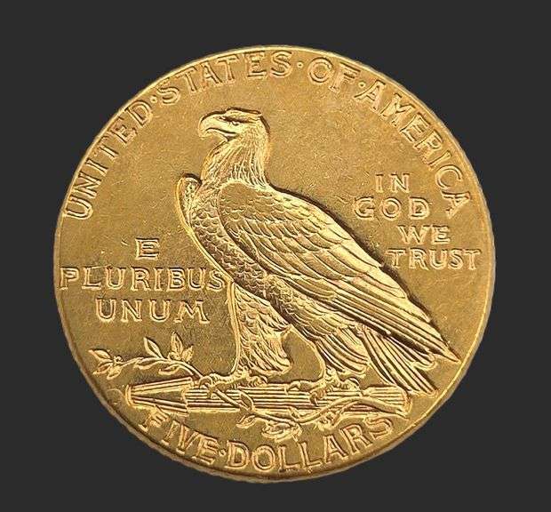 1910-D Gold $5 Indian Head Half Eagle, XF