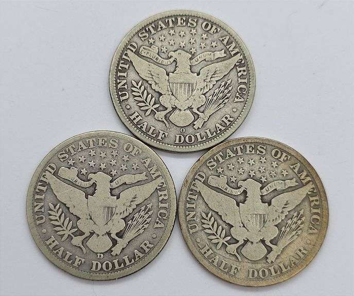 1906, 06-D, 06-O Barber Half Dollars