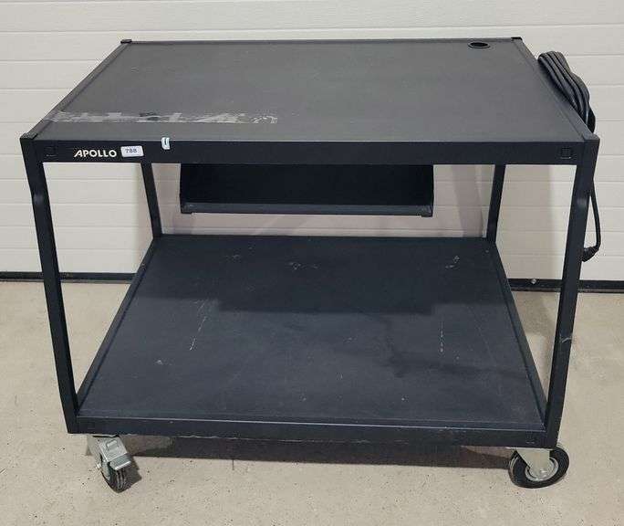 Apollo 2-Tier Utility Cart - Black And Gold Auctions