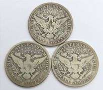 1911-S, 1912, 1912-D Barber Half Dollars