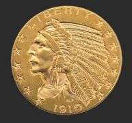 1910-D Gold $5 Indian Head Half Eagle, XF