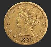 1880-S Gold $5 Liberty Head Half Eagle, VF+