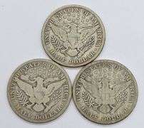 1908, 08-D, 08-O Barber Half Dollars