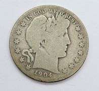 SCARCE! 1904-S Barber Half Dollar, Good