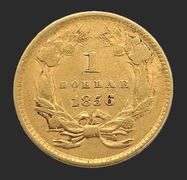 1856 Type 3 Princess Head Gold Dollar, VF+
