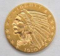 1910-D Gold $5 Indian Head Half Eagle, XF