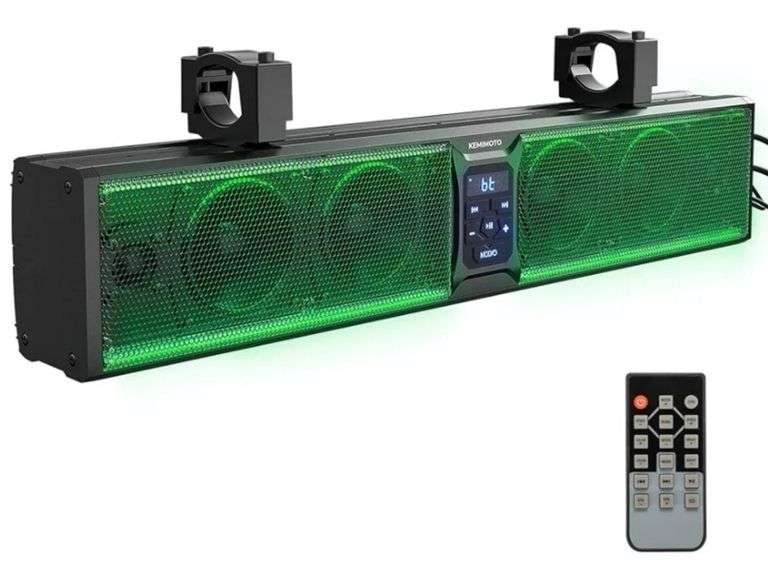 KEMIMOTO 6-Speaker Metal UTV Sound Bar