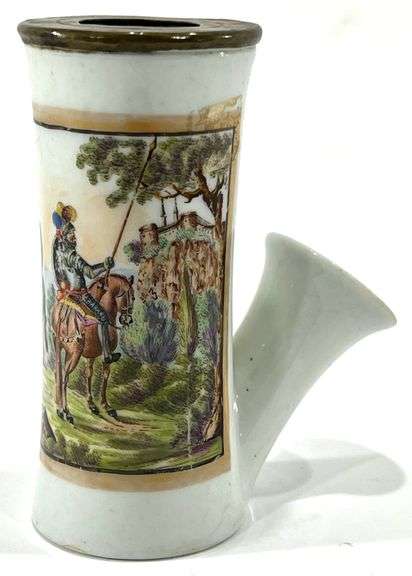 Vintage German Porcelain Scenic Soldiers Smoking Pipe