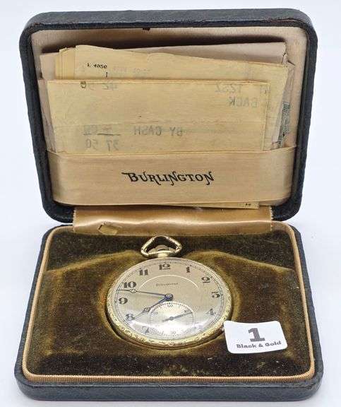 14k Gold Filled Burlington Pocket Watch
