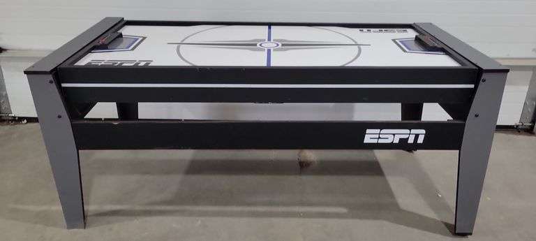 ESPN Portable Pool Table & Hockey Table - Black And Gold Auctions