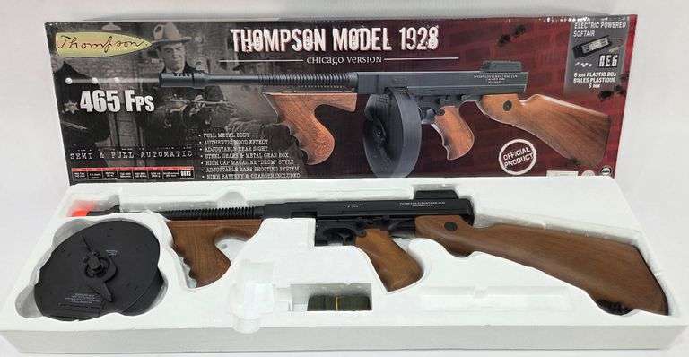 Thompson Plus Model Thompson Model 1928 Electric Airsolf Gun - Black And Gold Auctions