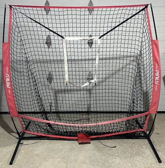 PINTY Baseball / Softball Practice Net - 5’ x 5’ - Black And Gold Auctions